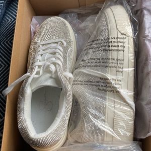 Worn once, like new Jessica Simpson bling sneakers!